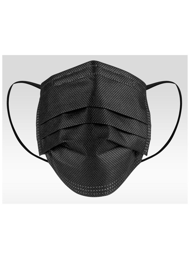 ADWIT 3Ply Surgical Face with In build Nose Pin Meltbon Fabric with woven 25GSM 3layer (CE, ISO, GMP, FDA Certified Mask (Black) (300) - Image 2
